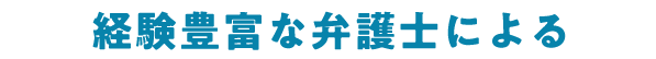 経験豊富な弁護士による